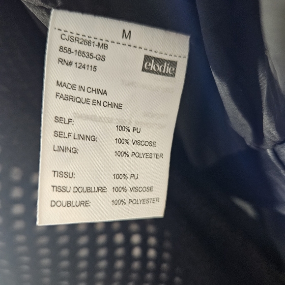 Elodie Vegan Leather Moto Jacket SZ M - Picture 7 of 7